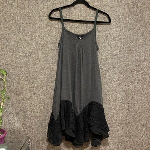 Gray Ryu Dress with black lace